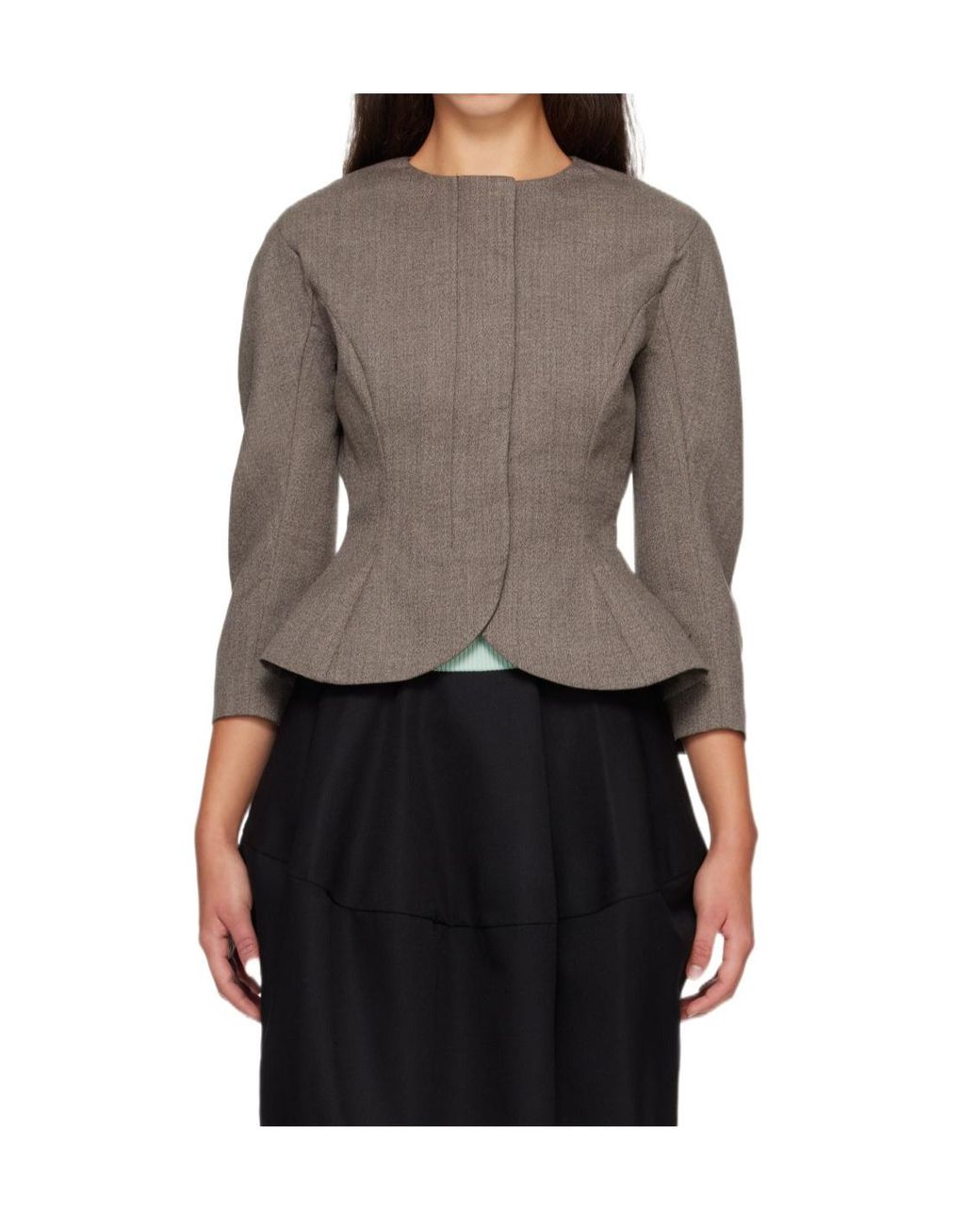 Jacquemus Gray Le Palmier Peplum Jacket