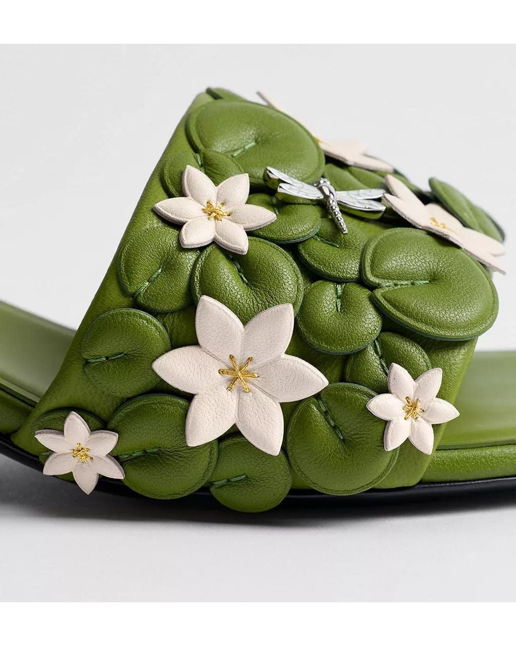 Dior Green Bloom Heeled Slide