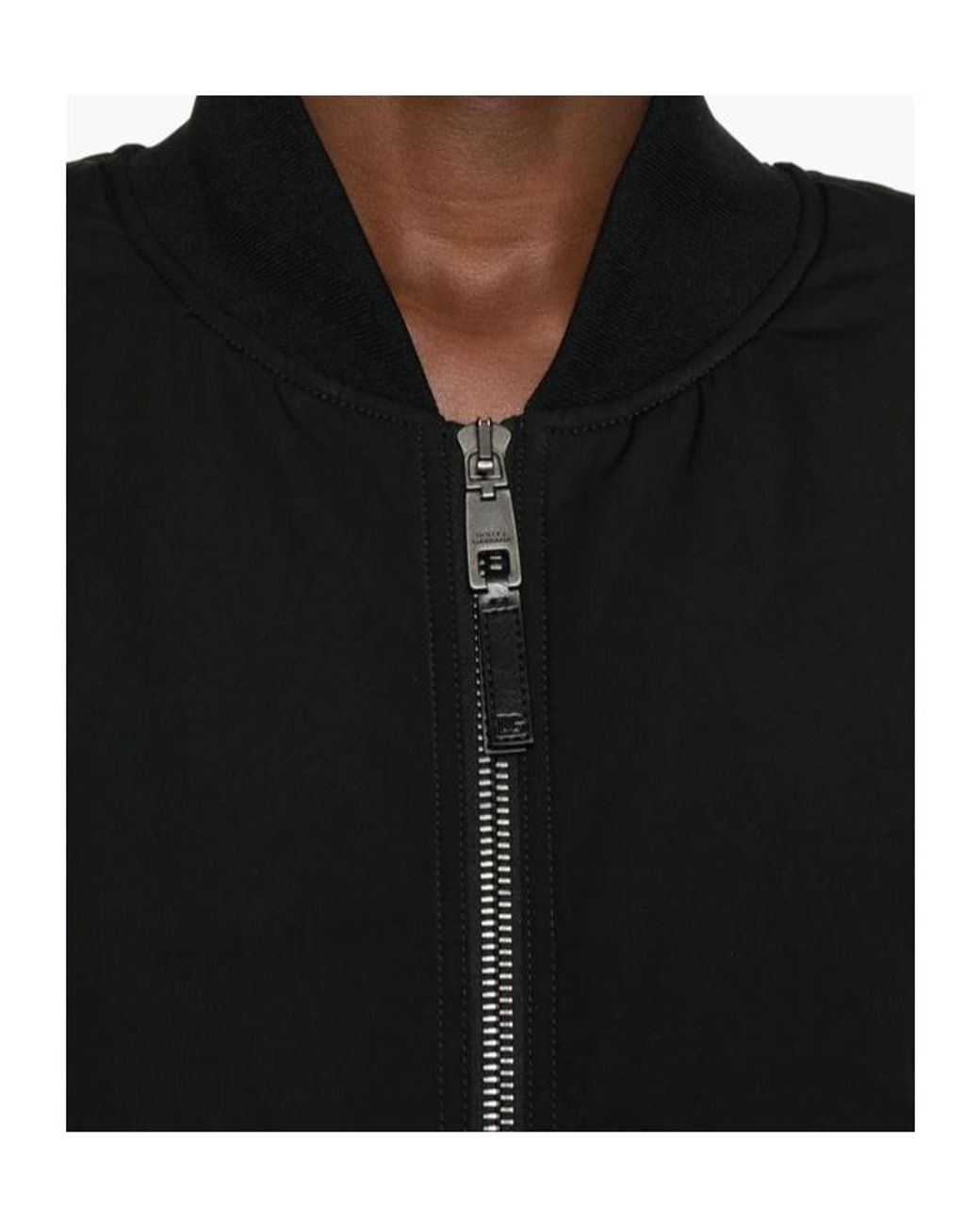 Dolce & Gabbana Black Zip-Up Oversized Bomber Jacket
