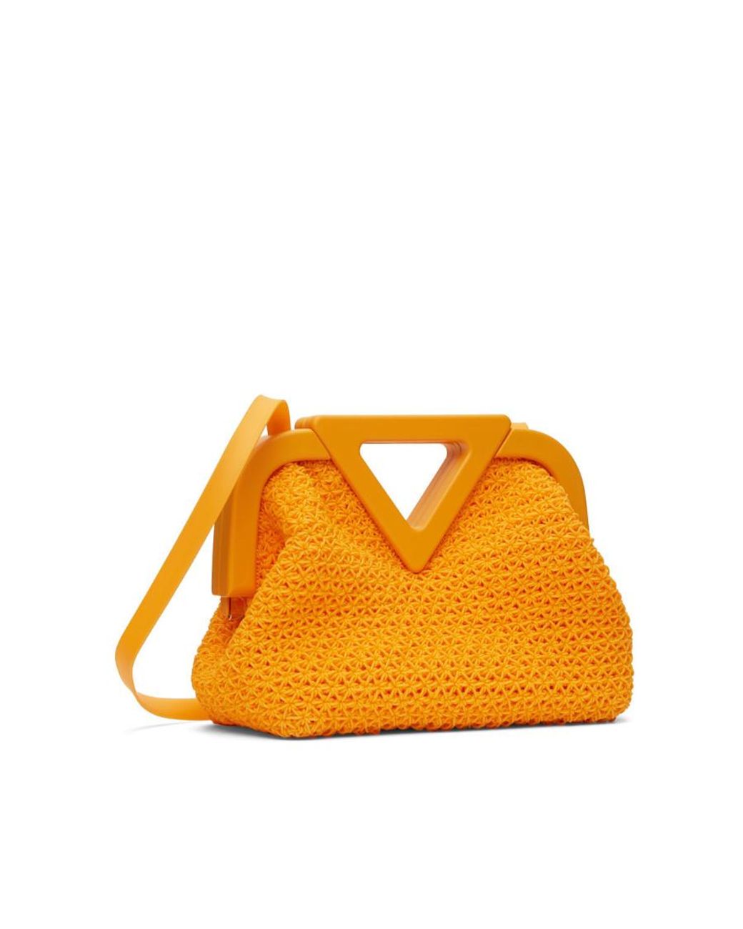 Bottega Veneta Orange Point Woven Crossbody Bag