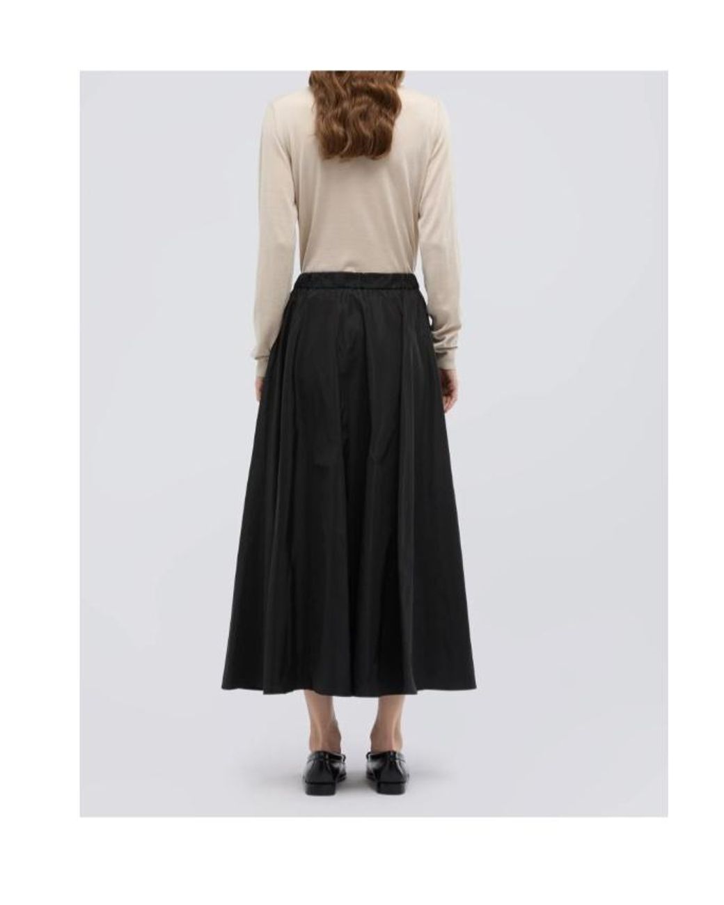 Aspesi Blue Elastic Waist Flared Skirt