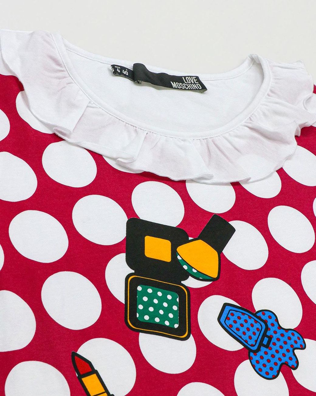 Moschino Blue Pattern Printed T-Shirt