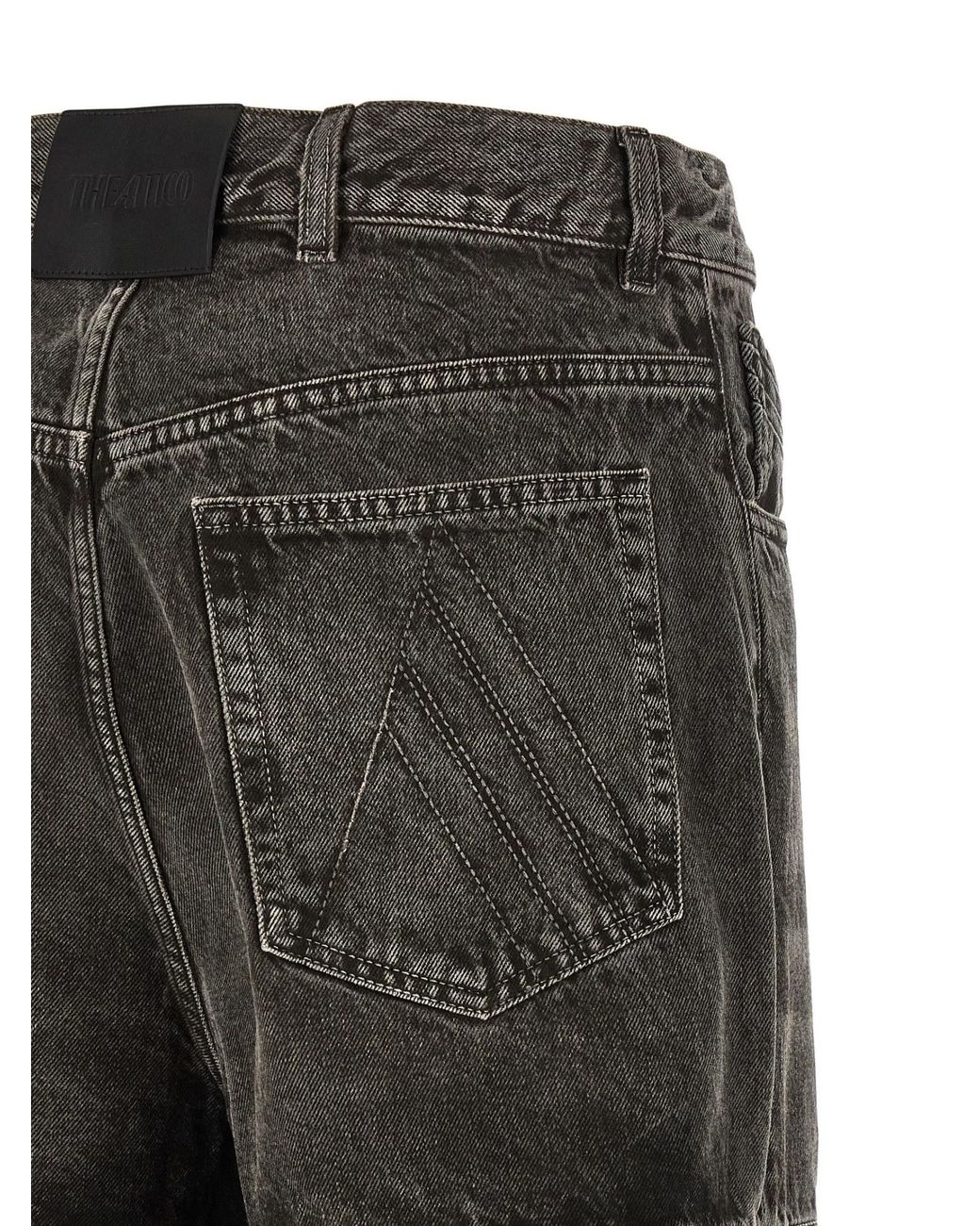 The Attico Gray Belt Loop Jeans