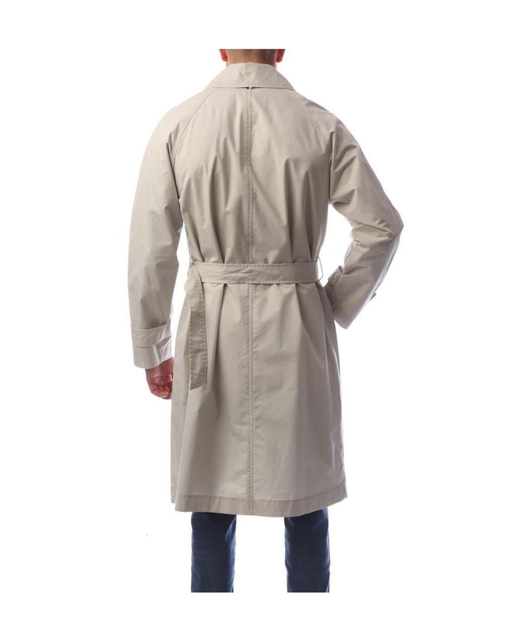Boss Gray Minimalist Trench Coat for men