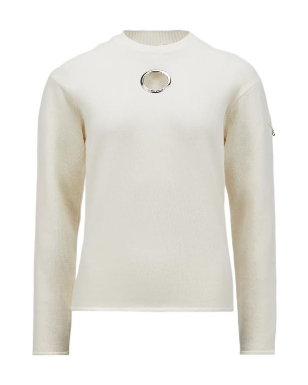 Moncler White X Willow Smith Eyelet Wool Cashmere Jumper