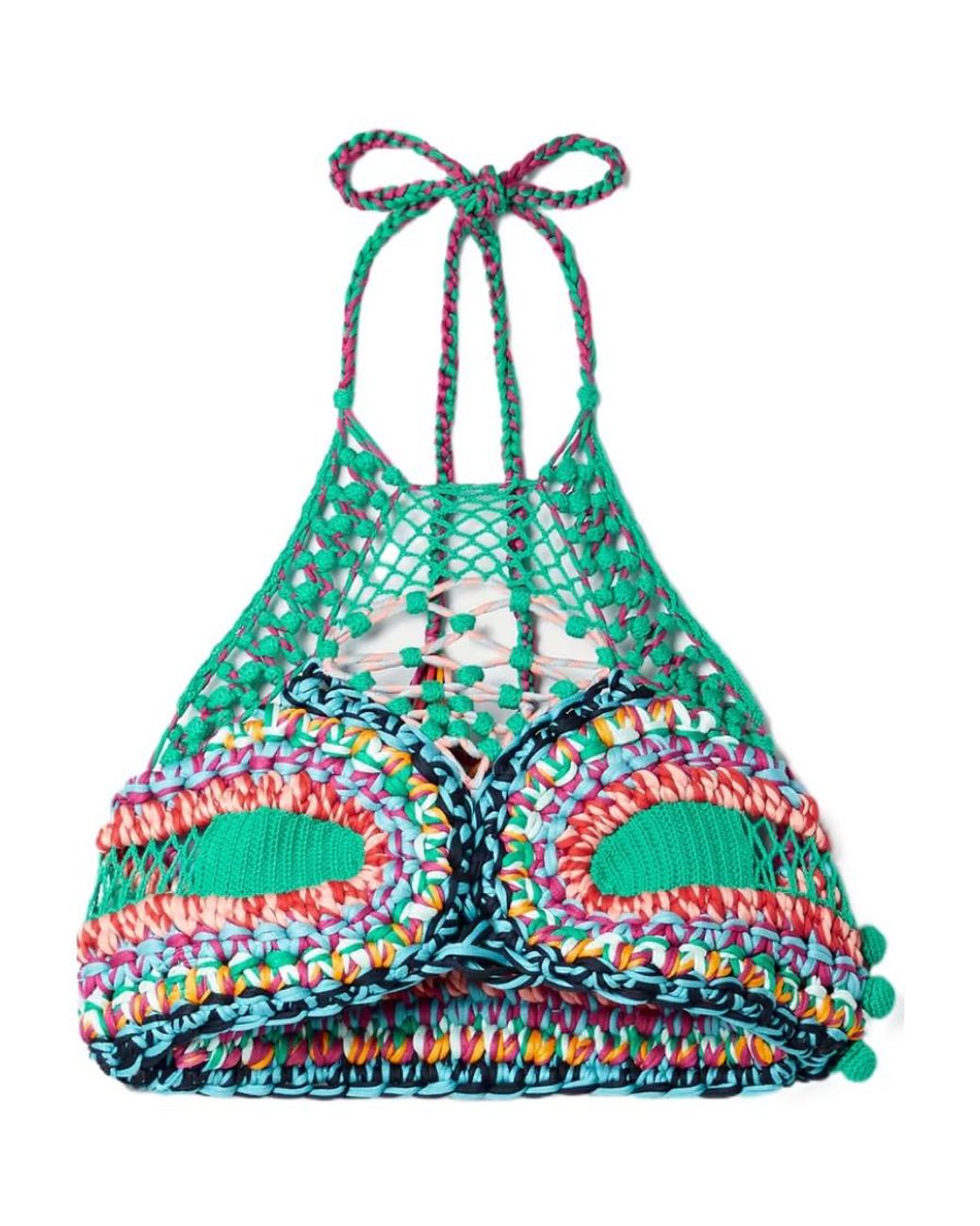 Etro Blue Crocheted Neck Vest