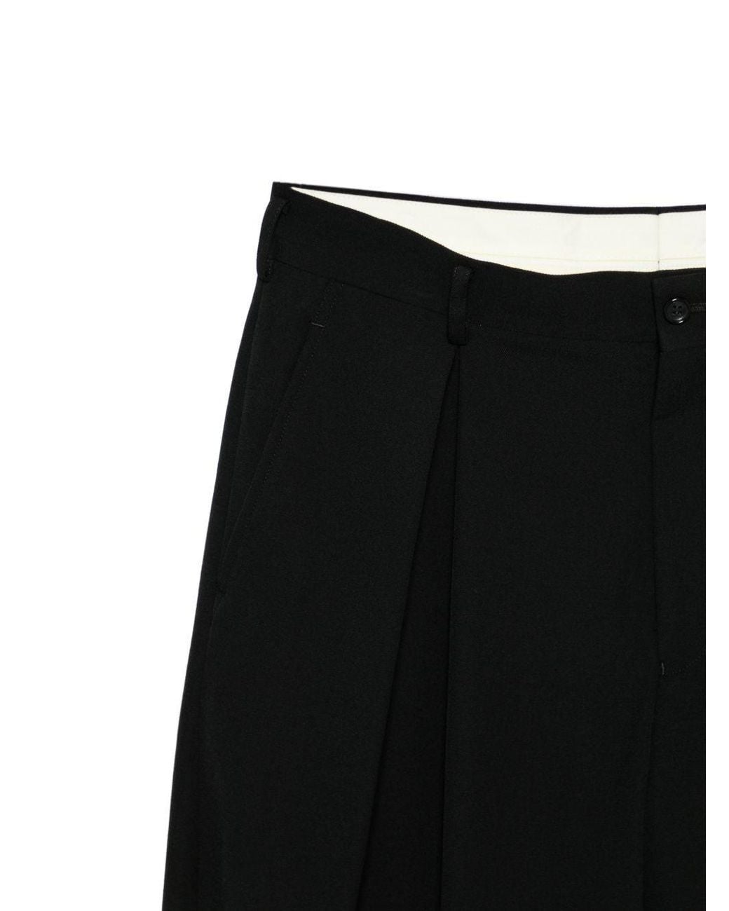 Comme des Garçons Black Pleated Casual Trousers for men