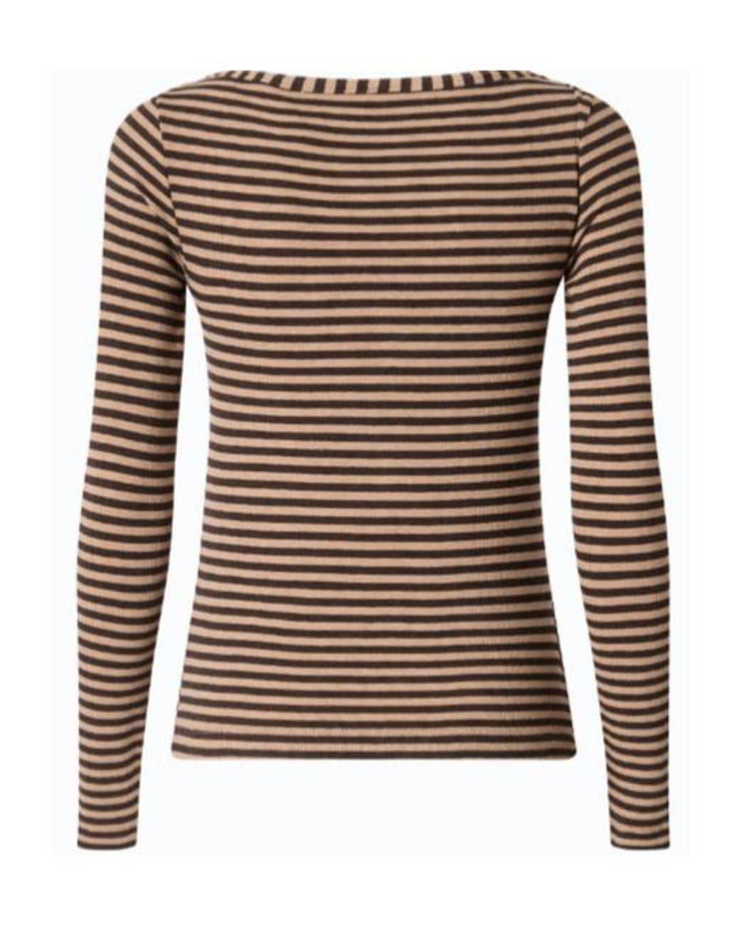 Pinko Brown Striped Henley Sweater