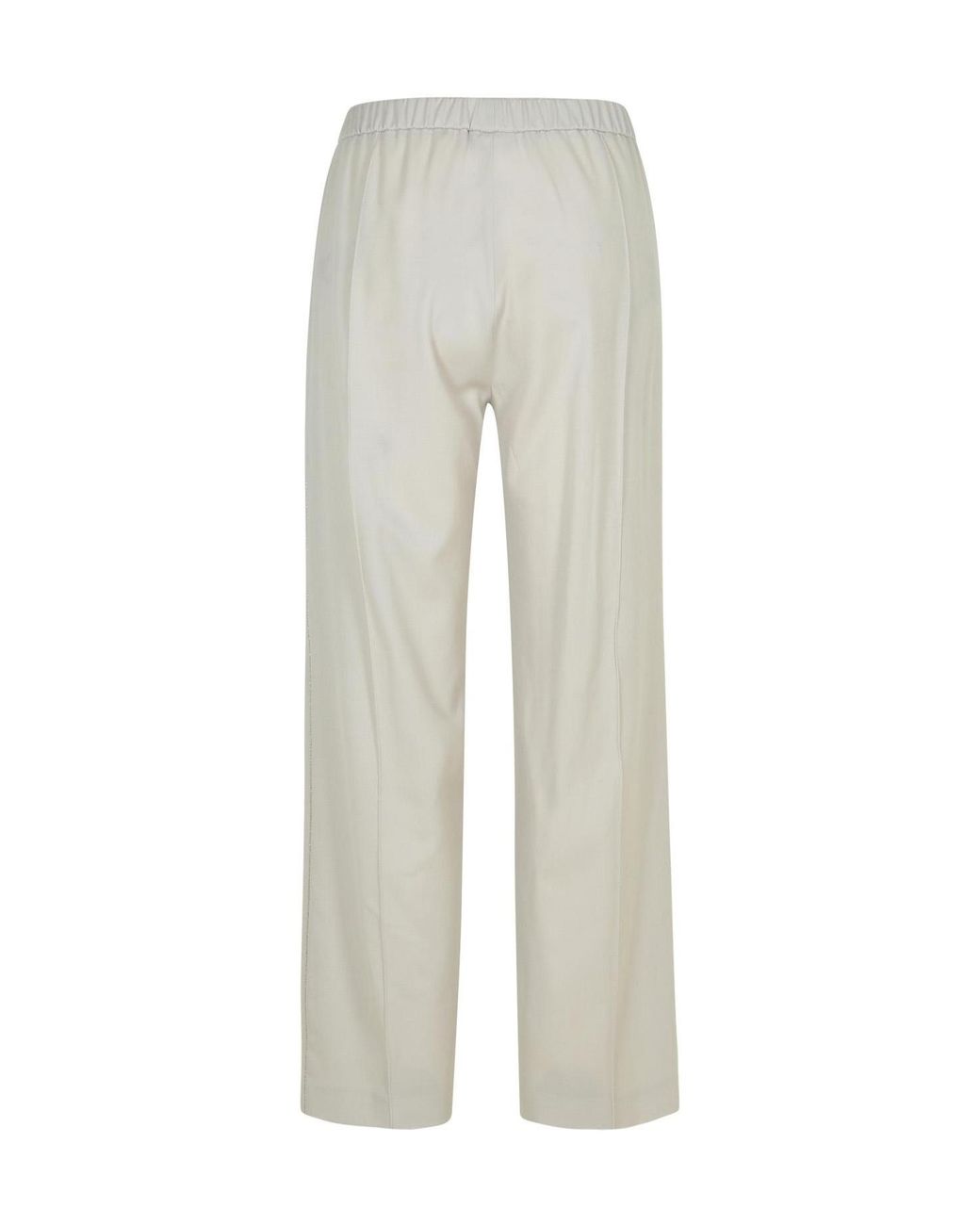 Fabiana Filippi Gray Elasticated Waistband Straight Leg Trousers