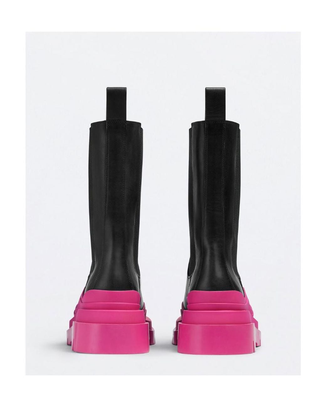 Bottega Veneta Pink Tire Two-Tone Ankle Boots