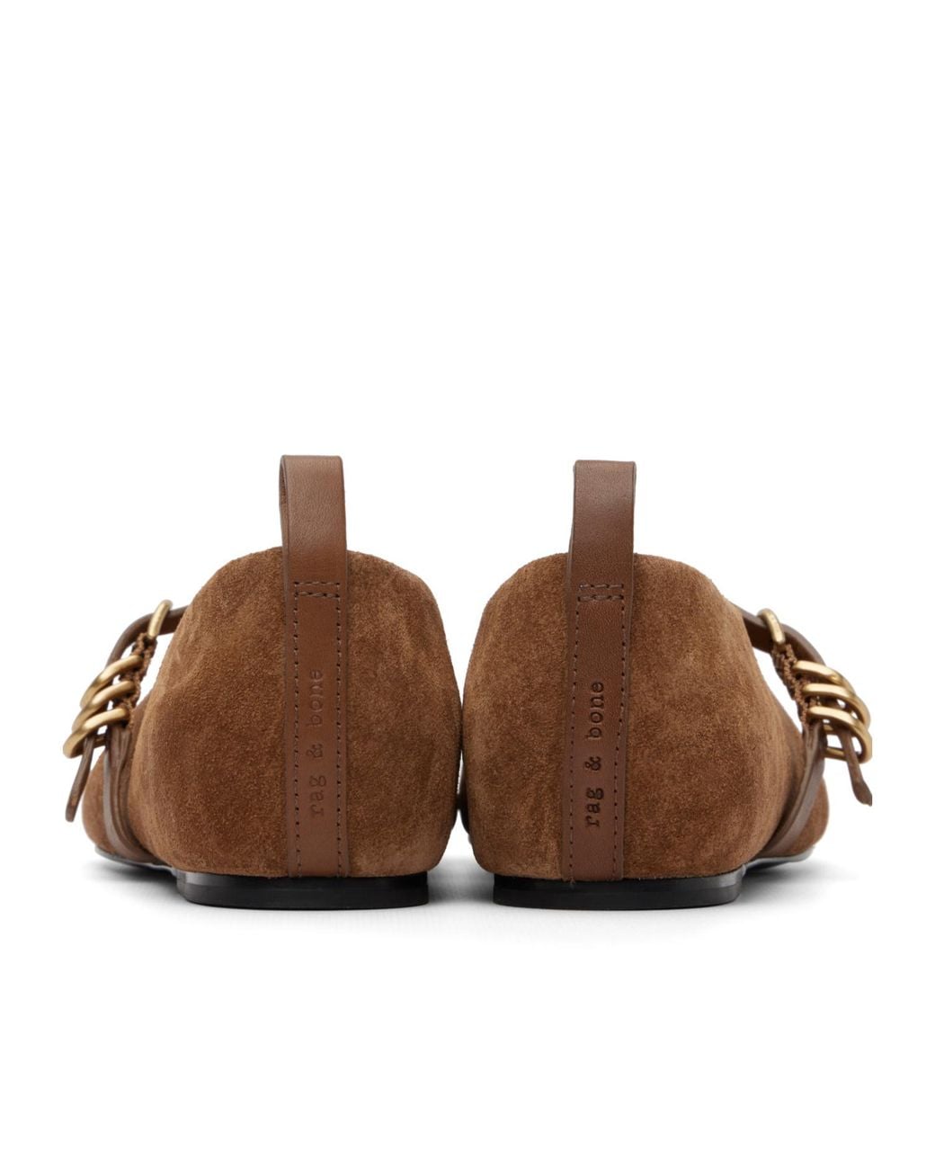 Rag & Bone Brown Spire Suede Mary Jane Flats