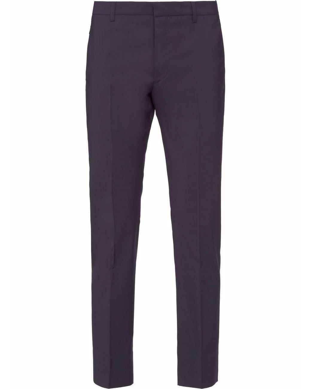 Prada Blue Straight Leg Tailored Pants for men