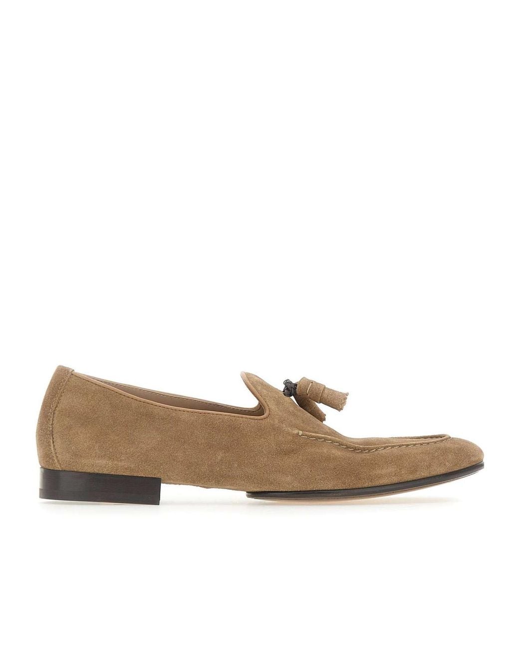 Doucal's Brown Tassel Loafers for men
