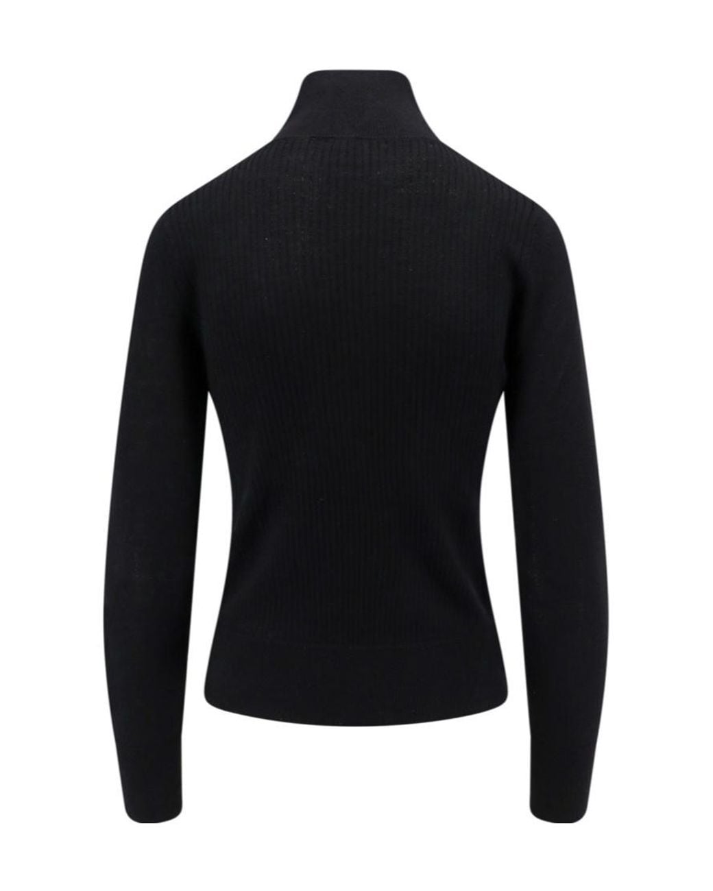 Pinko Black Side Buttons Turtleneck Jumper