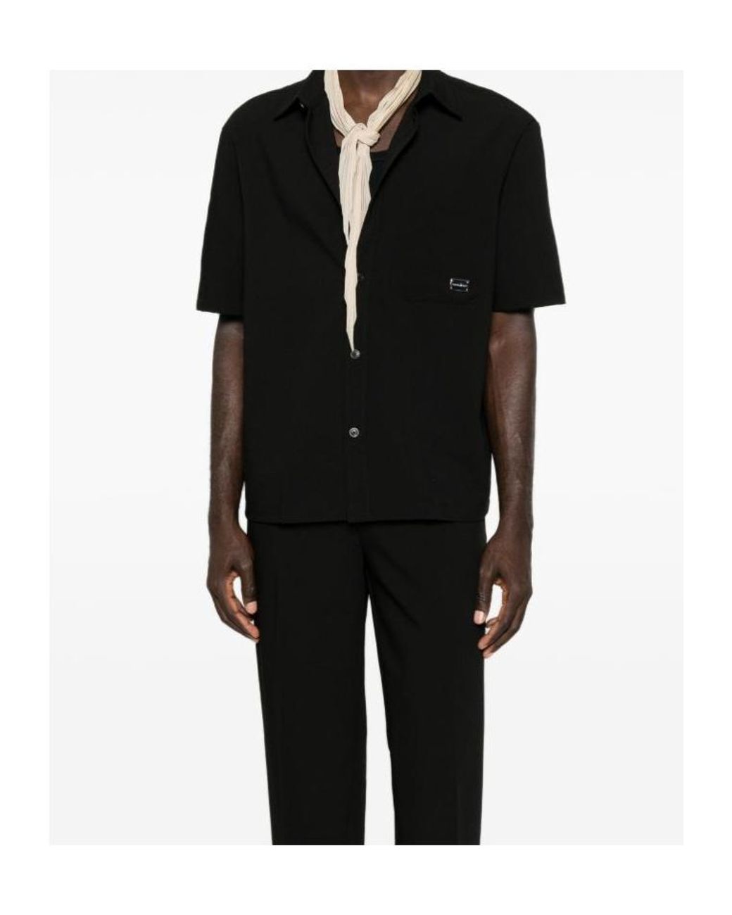 Emporio Armani Black Short-Sleeve Shirt for men