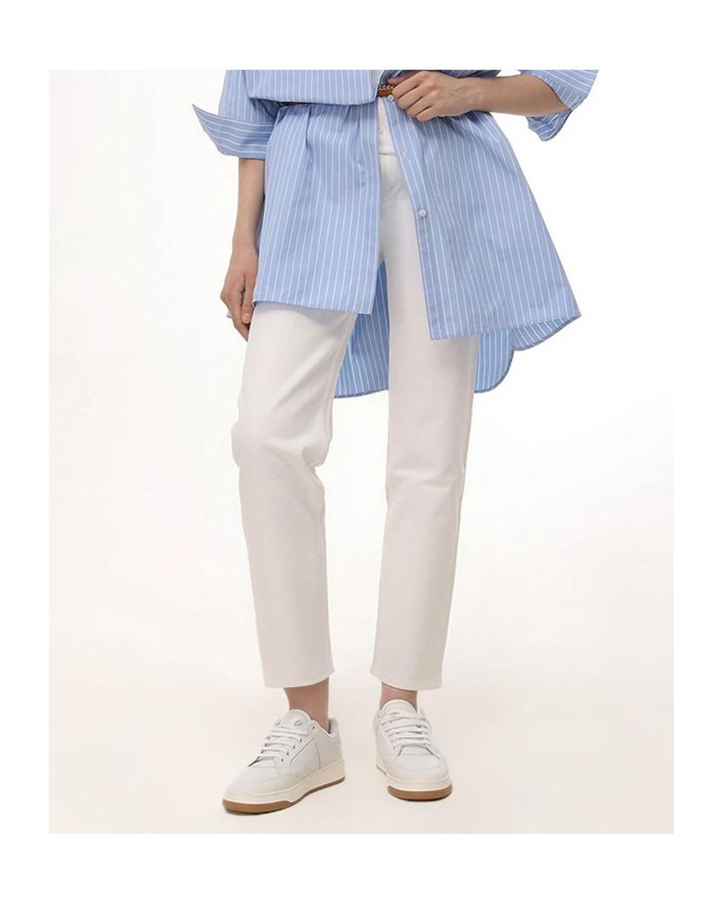 Jil Sander White Straight-Leg Jeans