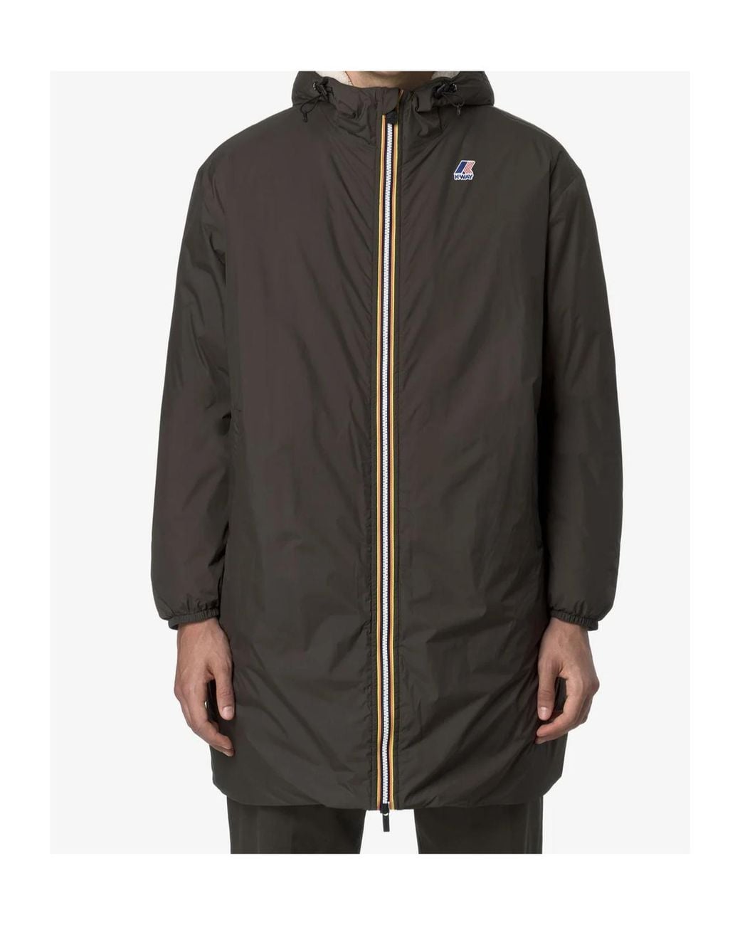 K-Way Brown Le Vrai 4.0 Teddy Hooded Jacket for men