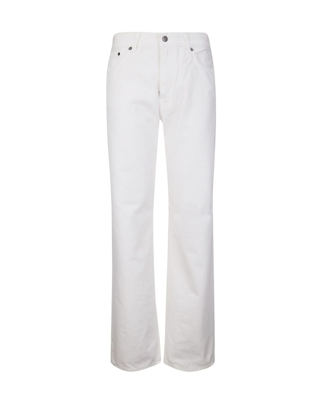 Haikure White Logo Patch Wide-Leg Jeans