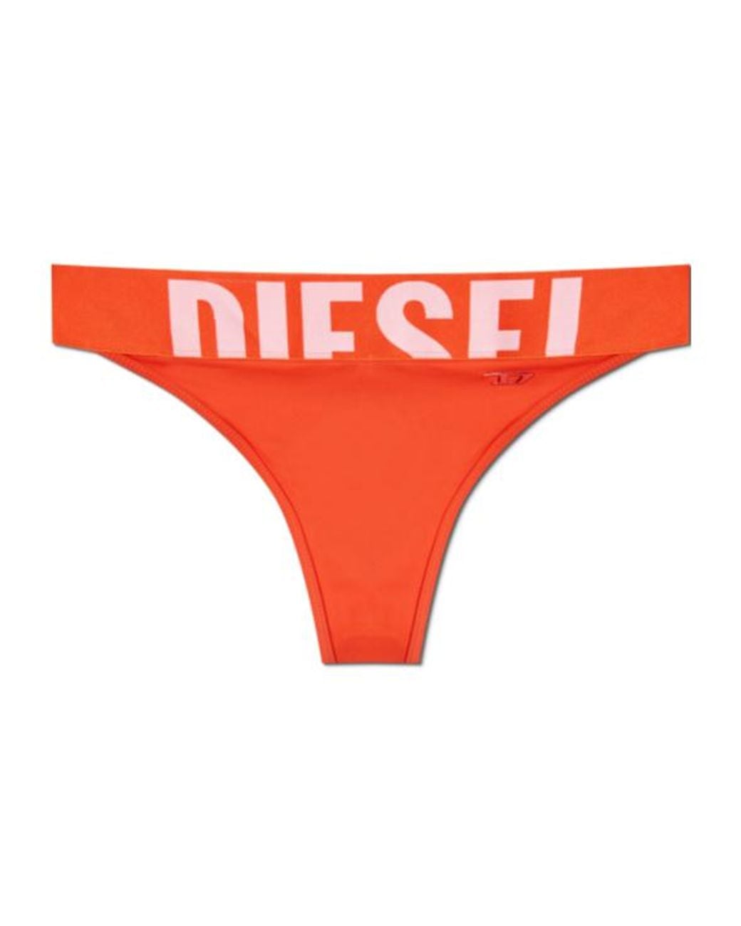 DIESEL Orange Lola-D-Pop Cut-Off Logo Bikini Bottoms