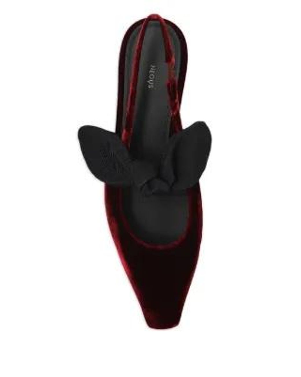 Neous Black Uba Bow-Detail Flat Shoes