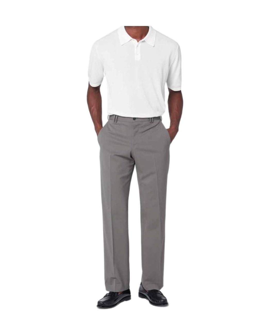 Pt Pantaloni Gray Pt Torino Classic Fit Trousers for men