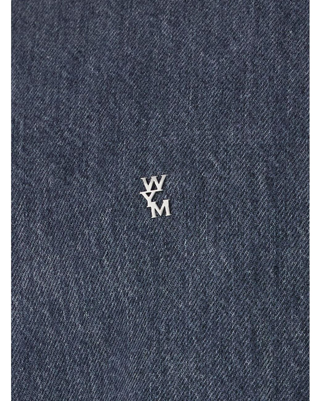 Wooyoungmi Blue Graphic Back Denim Shirt for men