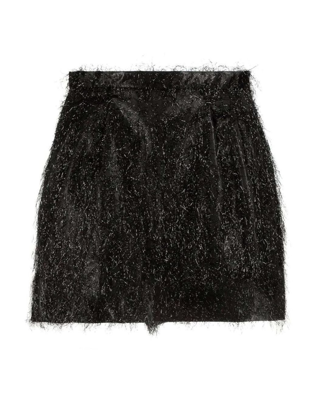 RED Valentino Black Rear-Zipped Mini Skirt
