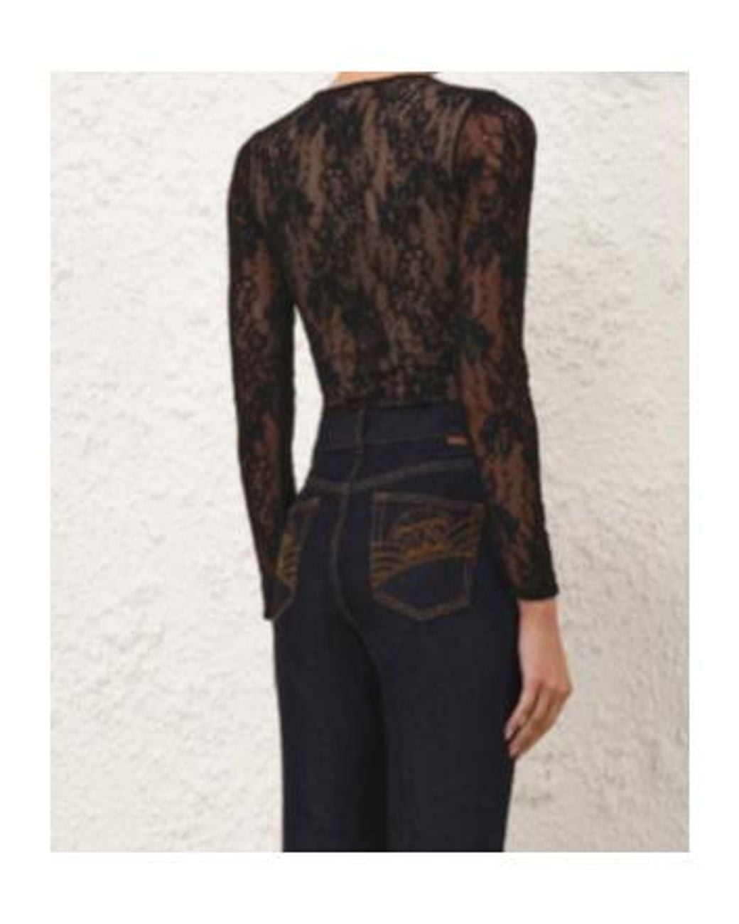 Zimmermann Black Lace Bodysuit
