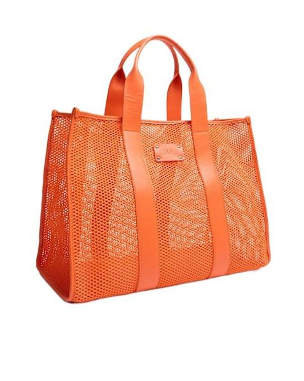MSGM Orange Large Mesh Bag