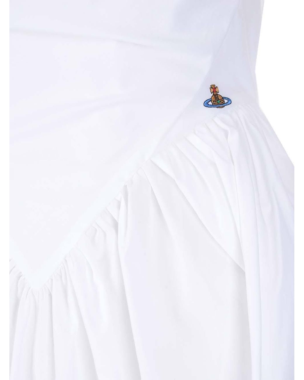 Vivienne Westwood White Sunday Draped Midi Dress