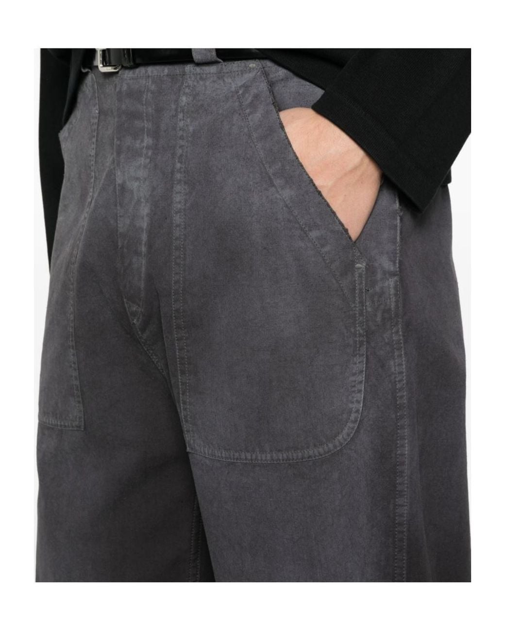 Maison Margiela Gray Straight Trousers for men