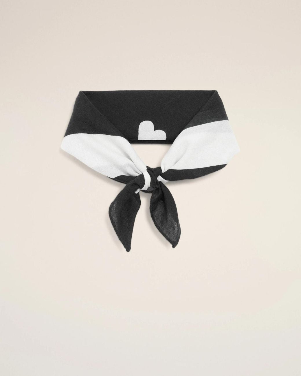 AMI Black Ami De Coeur Printed Scarf for men