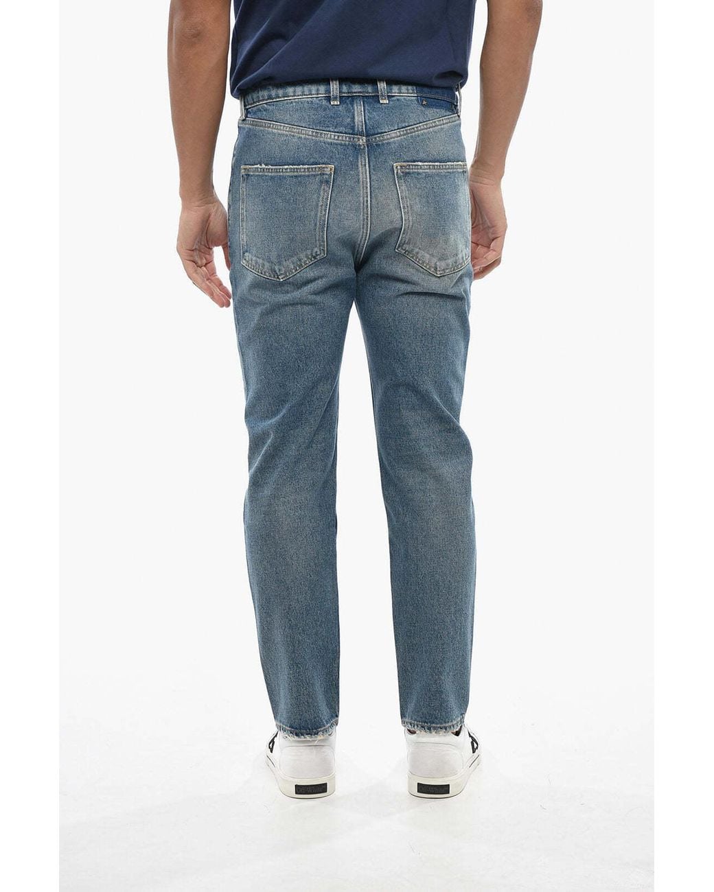 Golden Disc Golden Goose Worn-Look Jeans in Blue for Men | Lyst