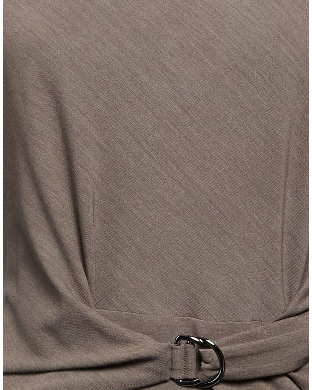 Brunello Cucinelli Gray Taupe T-Shirt Wool, Viscose, Elastane