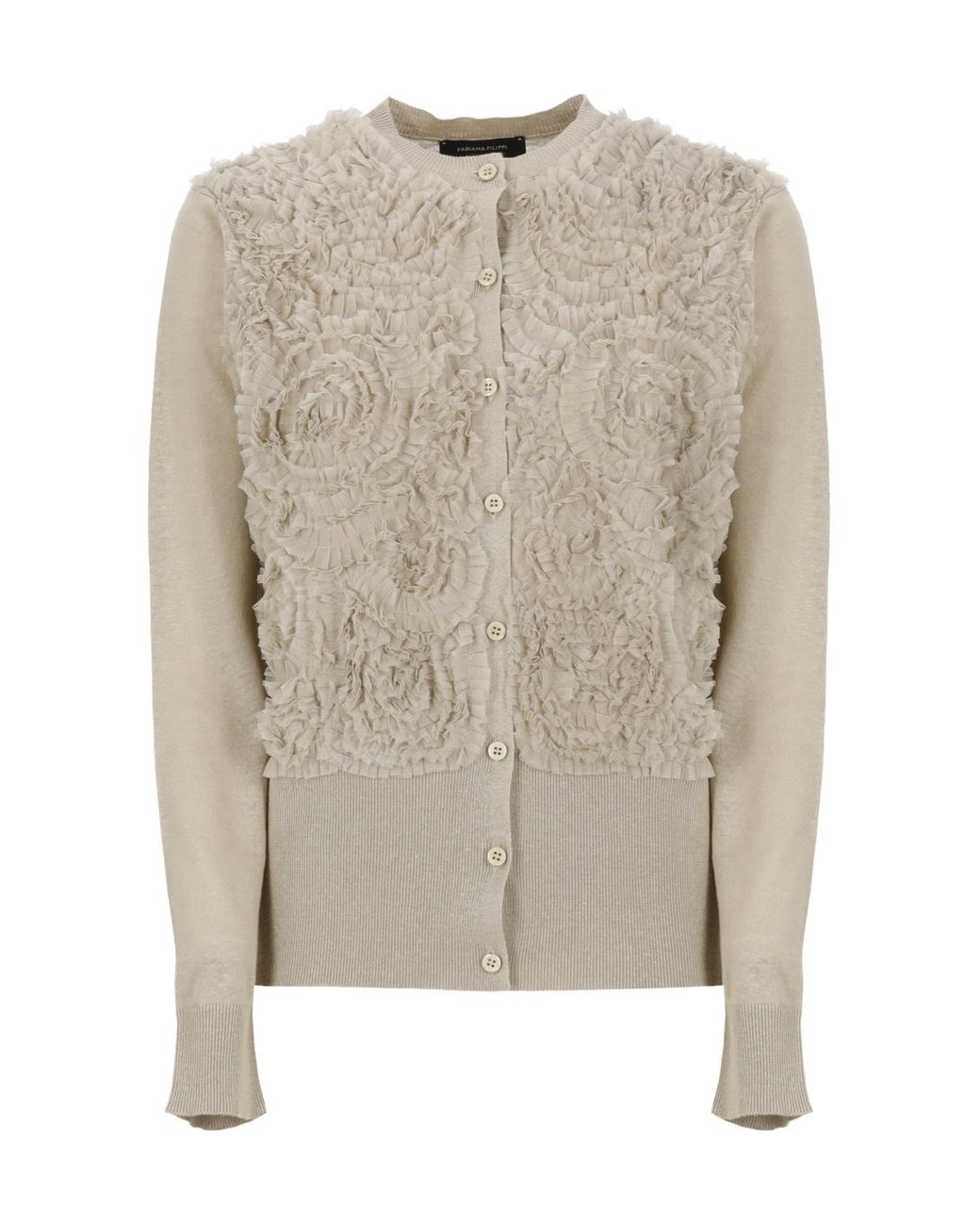 Fabiana Filippi Multicolor Tulle Detailed Cardigan
