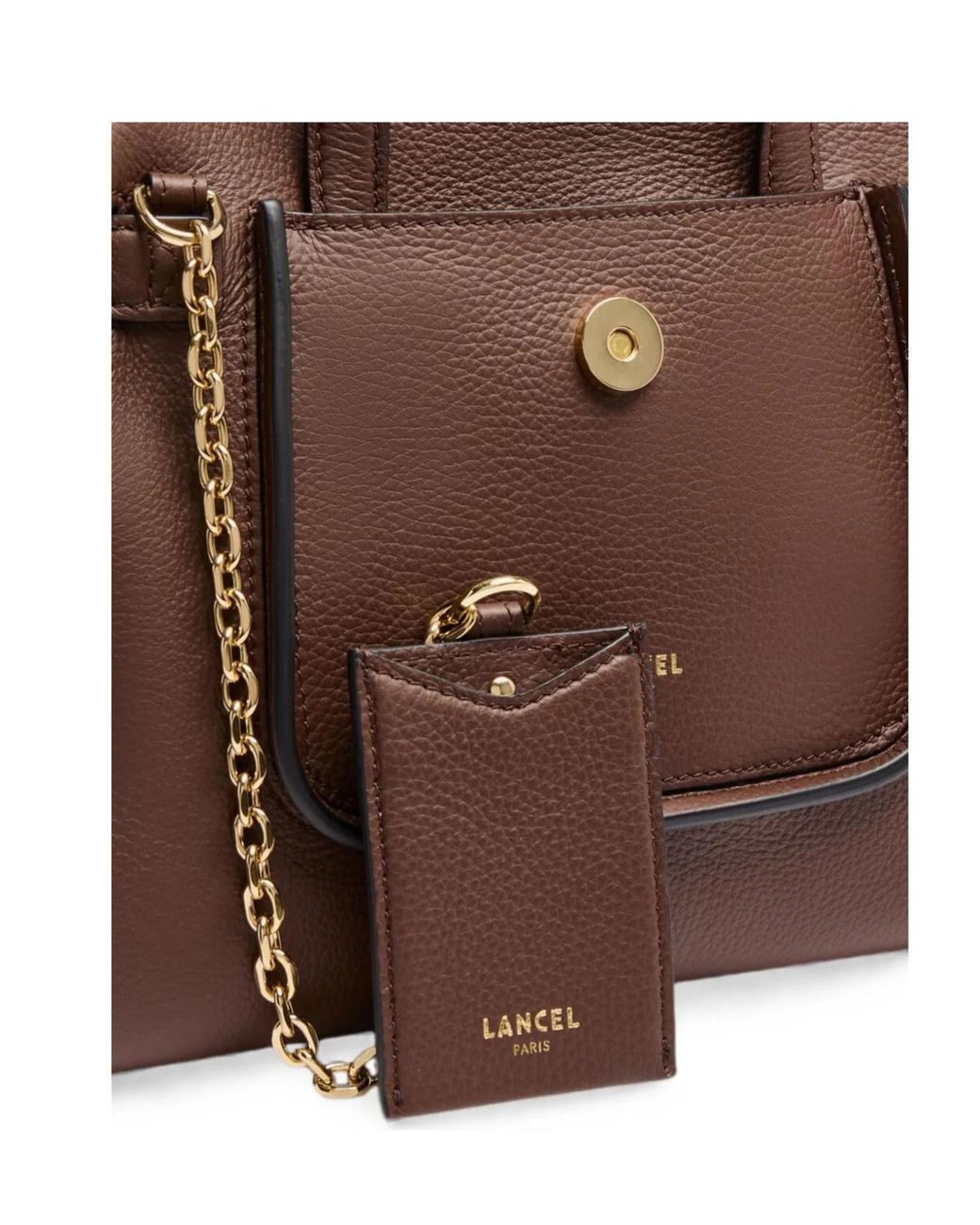 Lancel Brown Thea Small Carryall Shoulder Bag