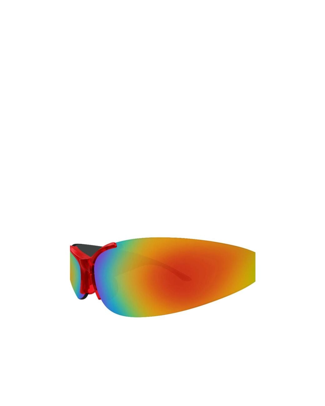 Balenciaga Orange Eyewear Wraparound Frame Sunglasses