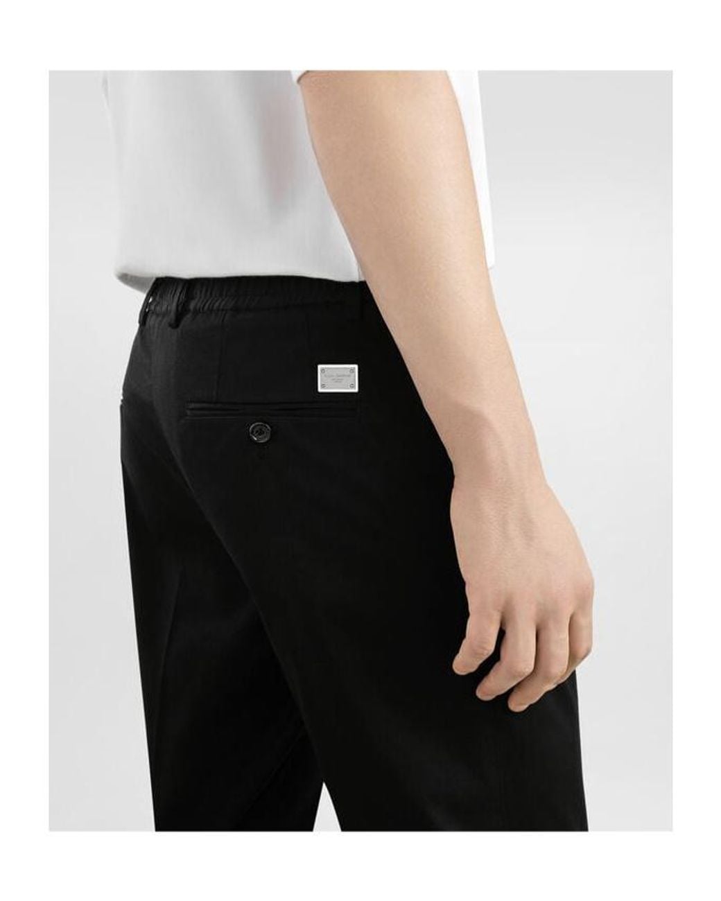 Dolce & Gabbana Black Slim-Cut Trousers for men