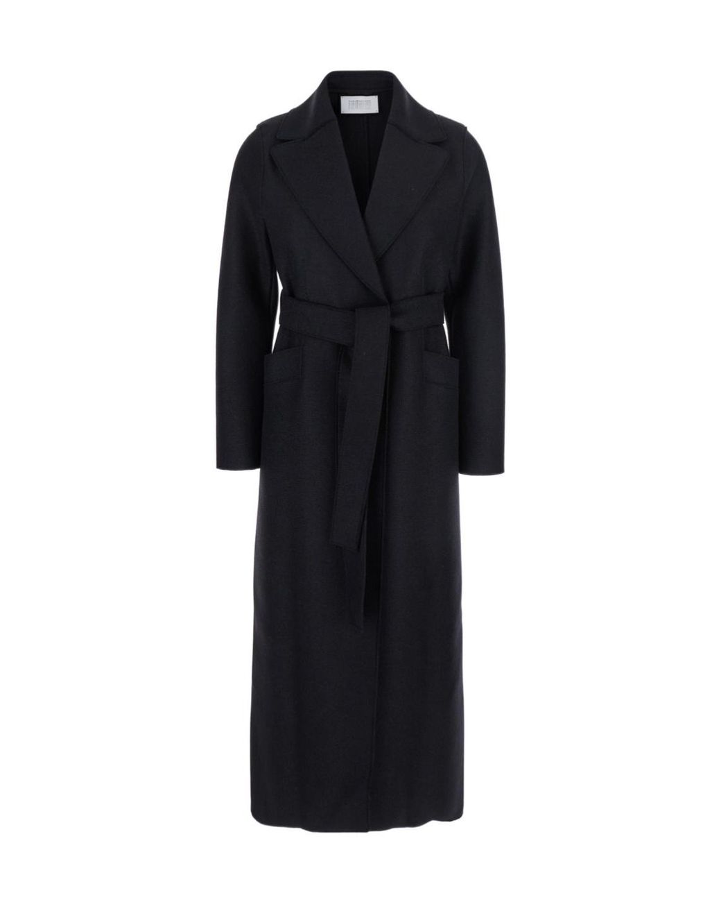 Harris Wharf London Black Maxi Belted Coat
