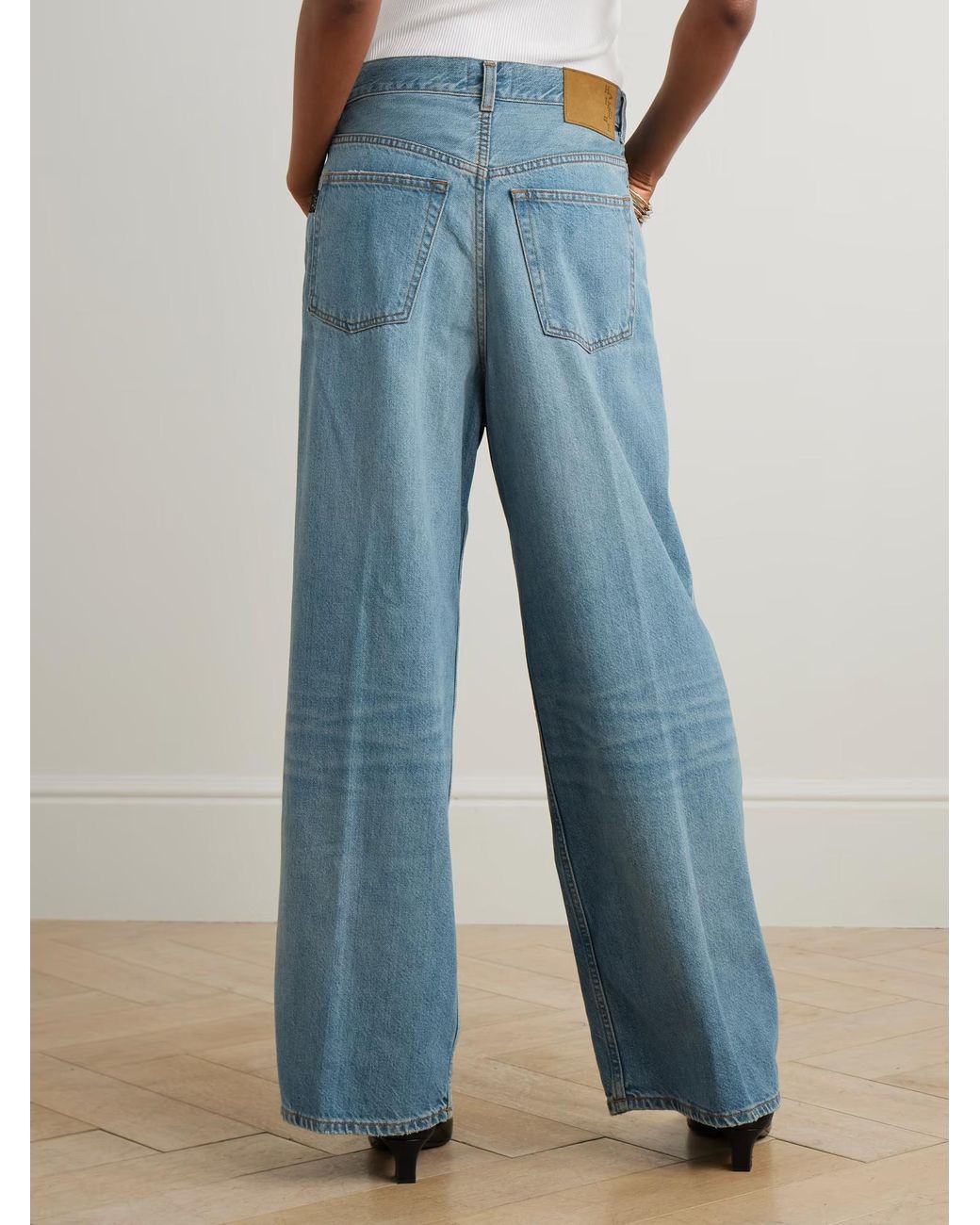 Haikure Blue Candy Pleated Boyfriend Jeans