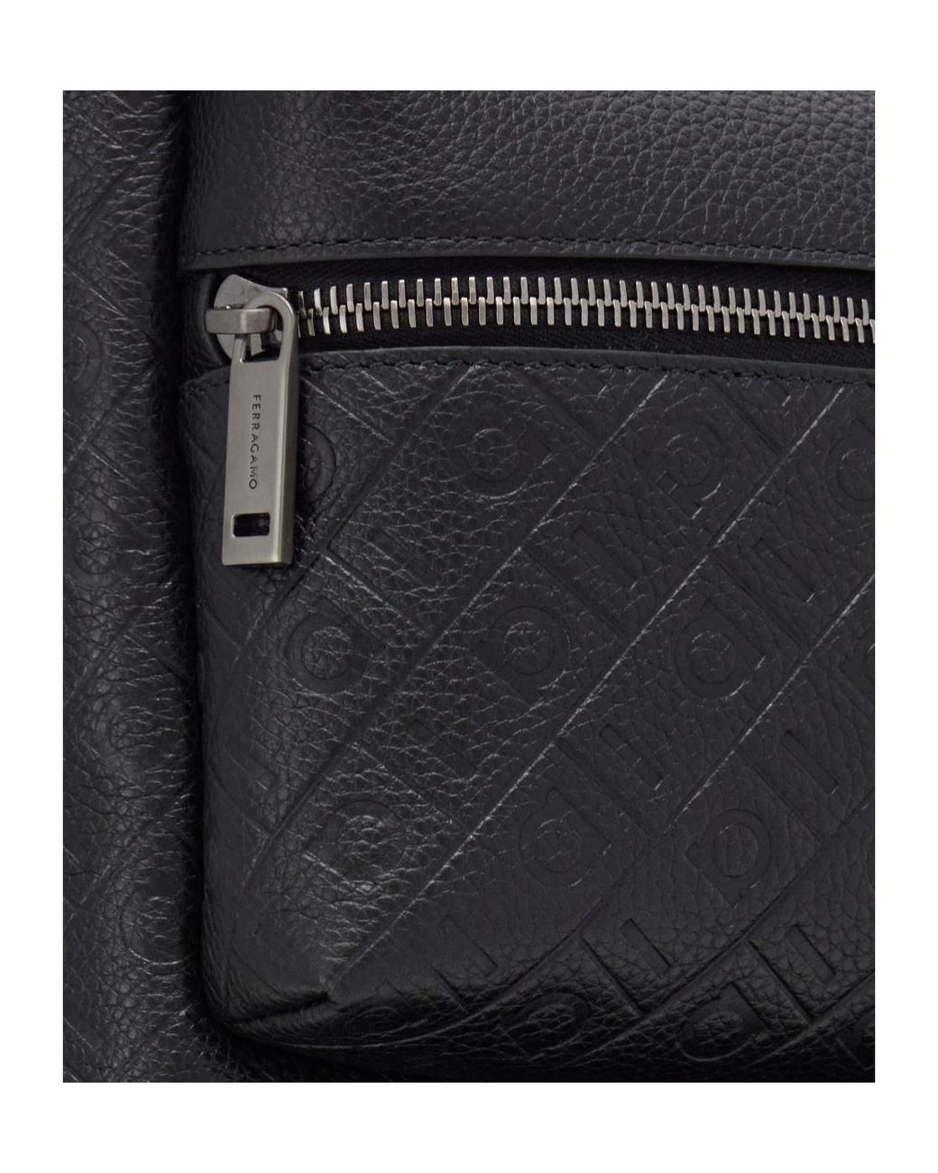 Ferragamo Black Ferragamo Monogram Backpack for men