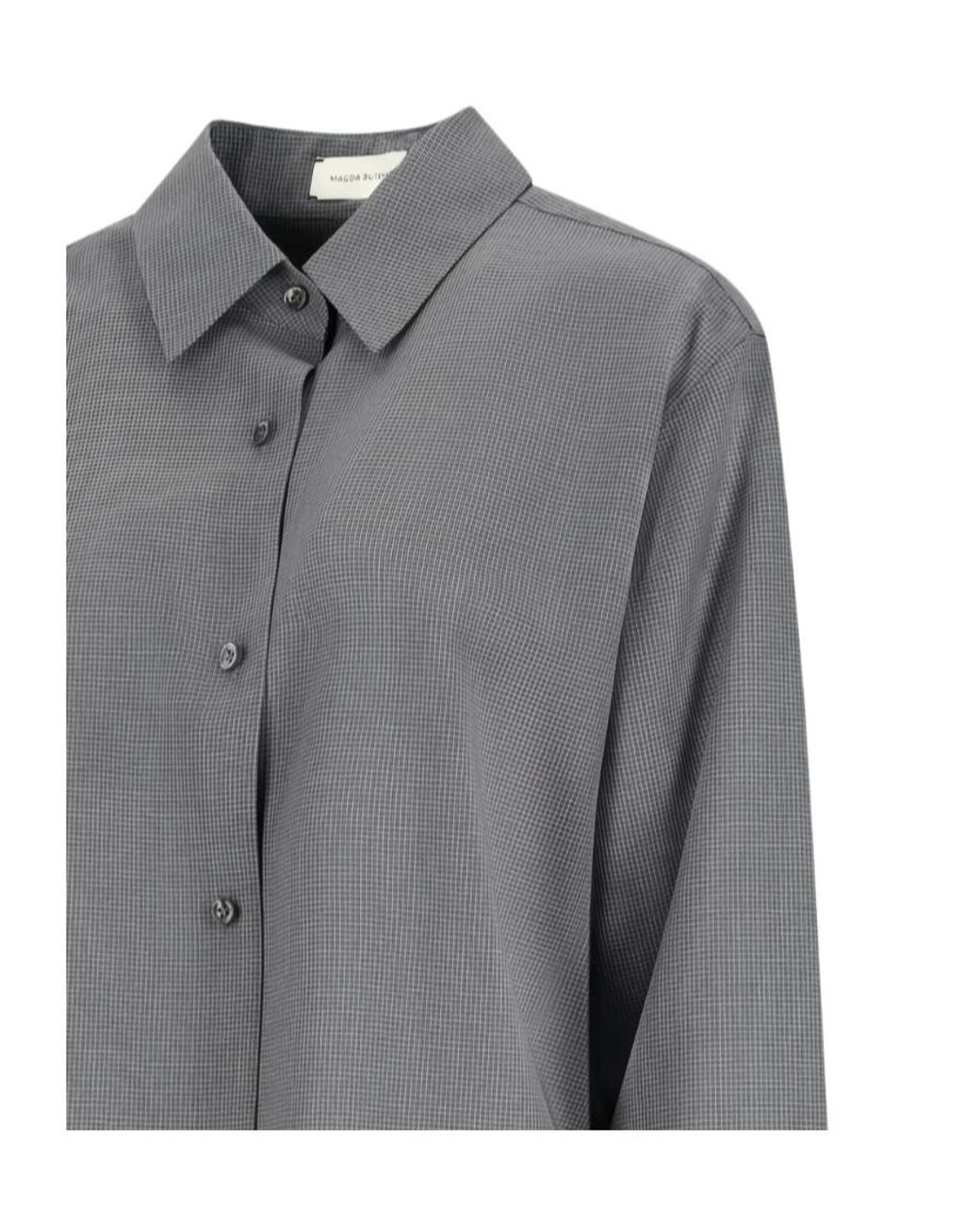Magda Butrym Gray Buttoned Shirt