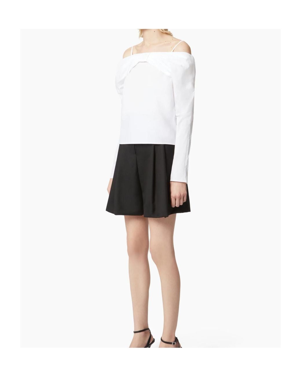 Nina Ricci White Off Shoulder Blouse
