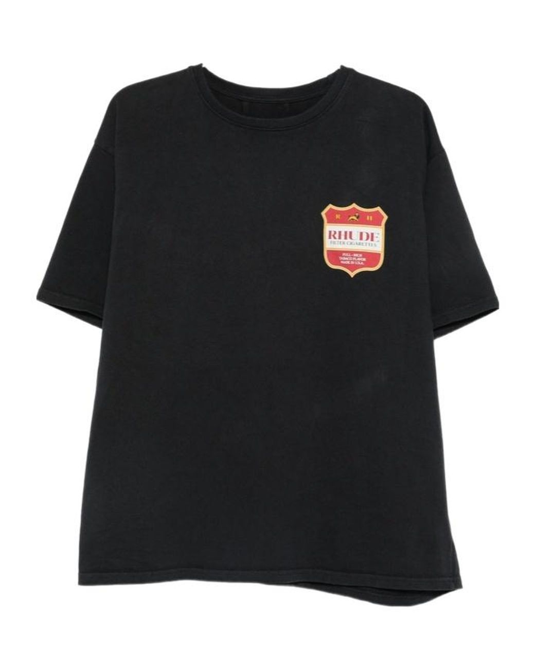 Rhude Black Filtaro Crest Graphic T-Shirt for men