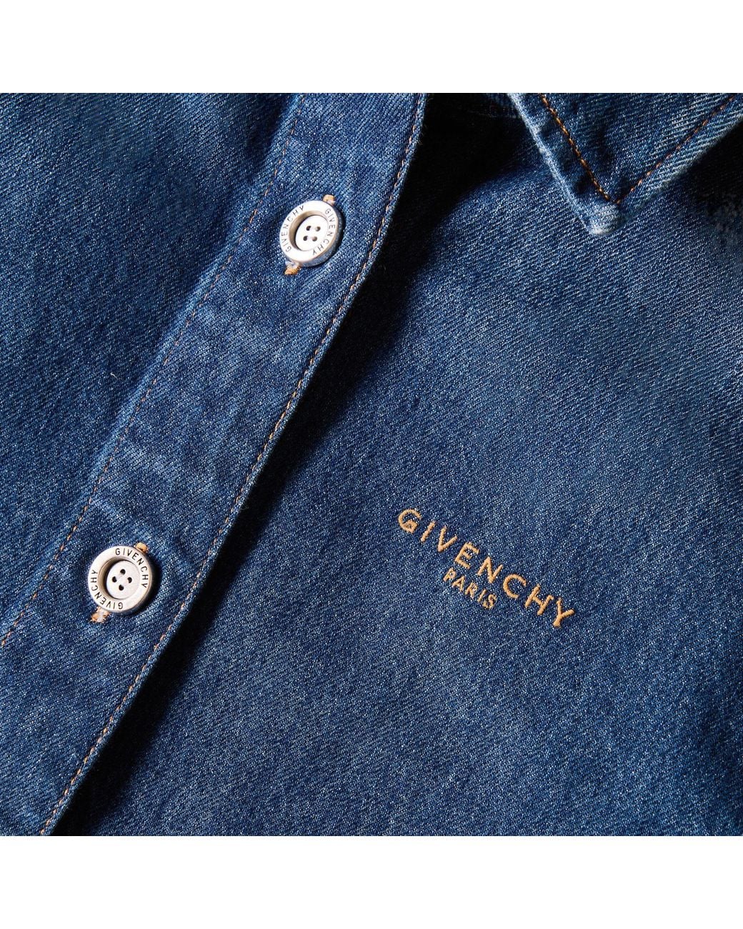 Givenchy Blue Cropped Denim Jacket