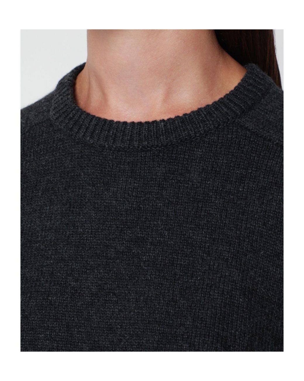 Loulou de Saison Black Ribbed Crew Neck Sweater