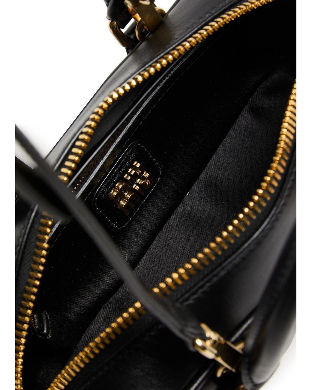 Miu Miu Black Zipper Shoulder Bag