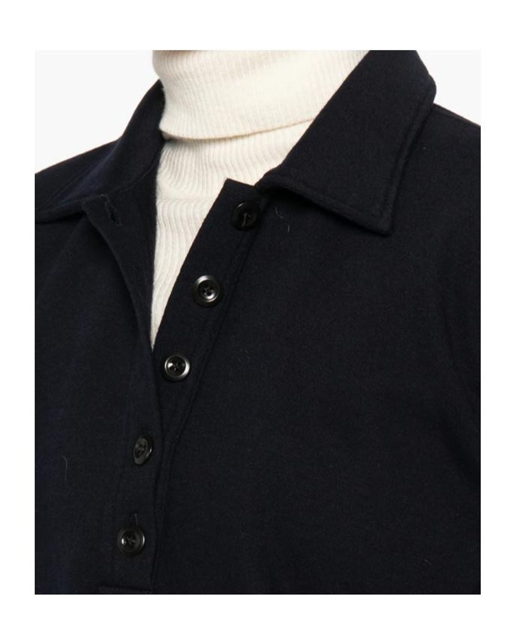 Citizens of Humanity Black Long-Sleeve Polo Shirt