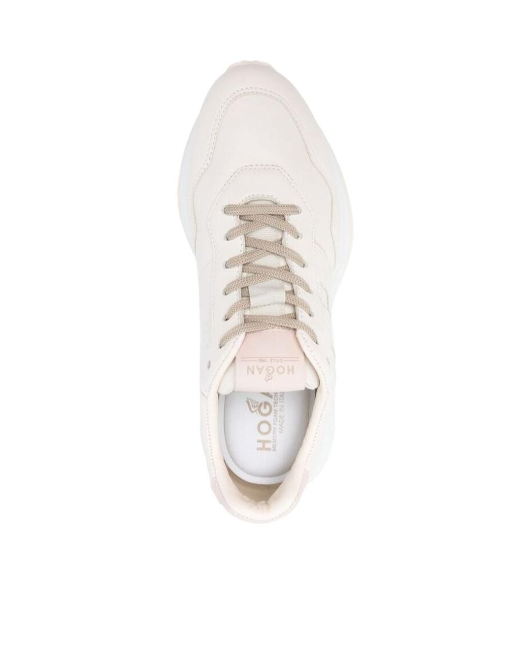 Hogan White H641 Lace-Up Sneakers