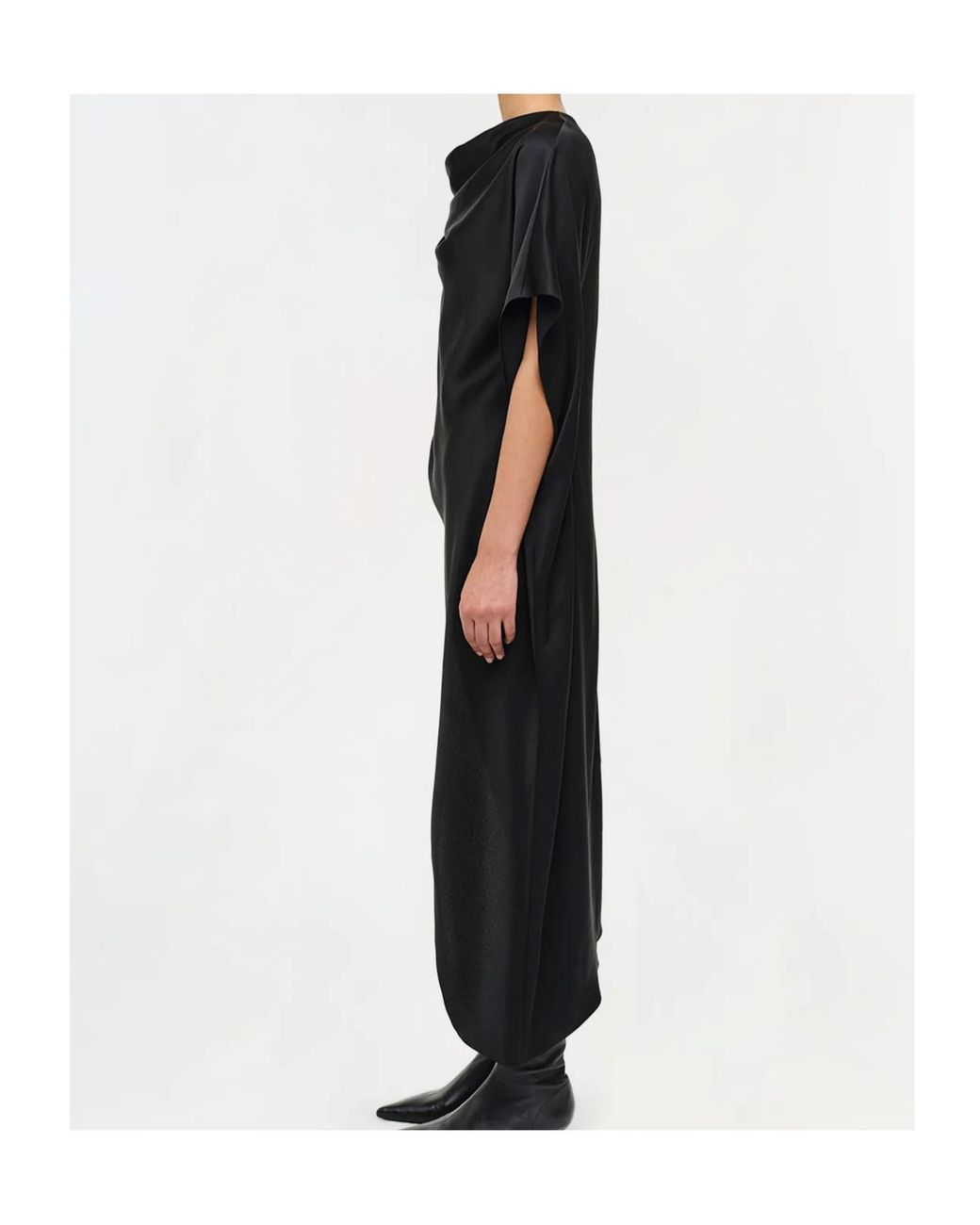 Jonathan Simkhai Black Mini Shawl-Collar Dress